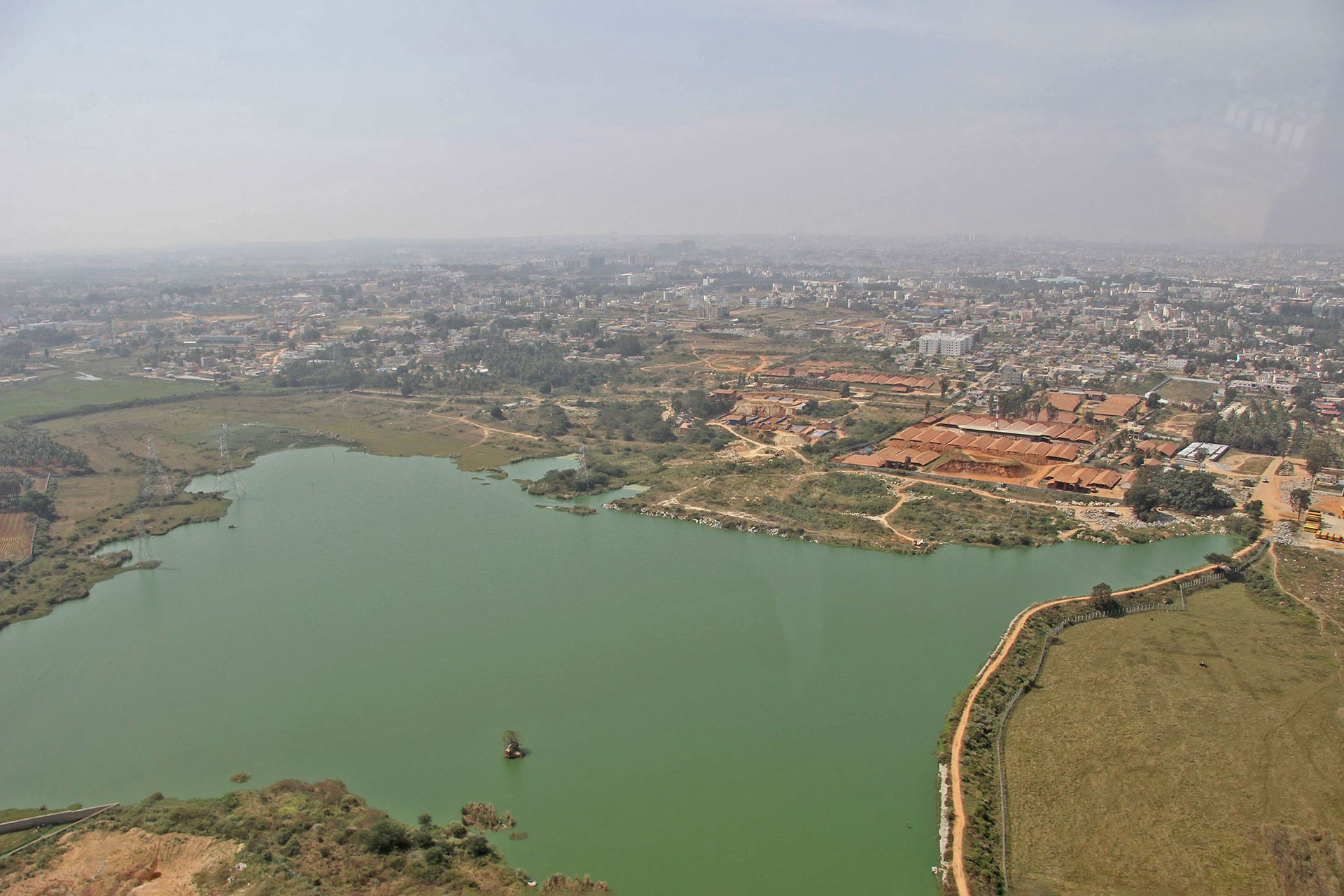 Aerial view of a lake in Bangalore, from 2011 | Nature inFocus