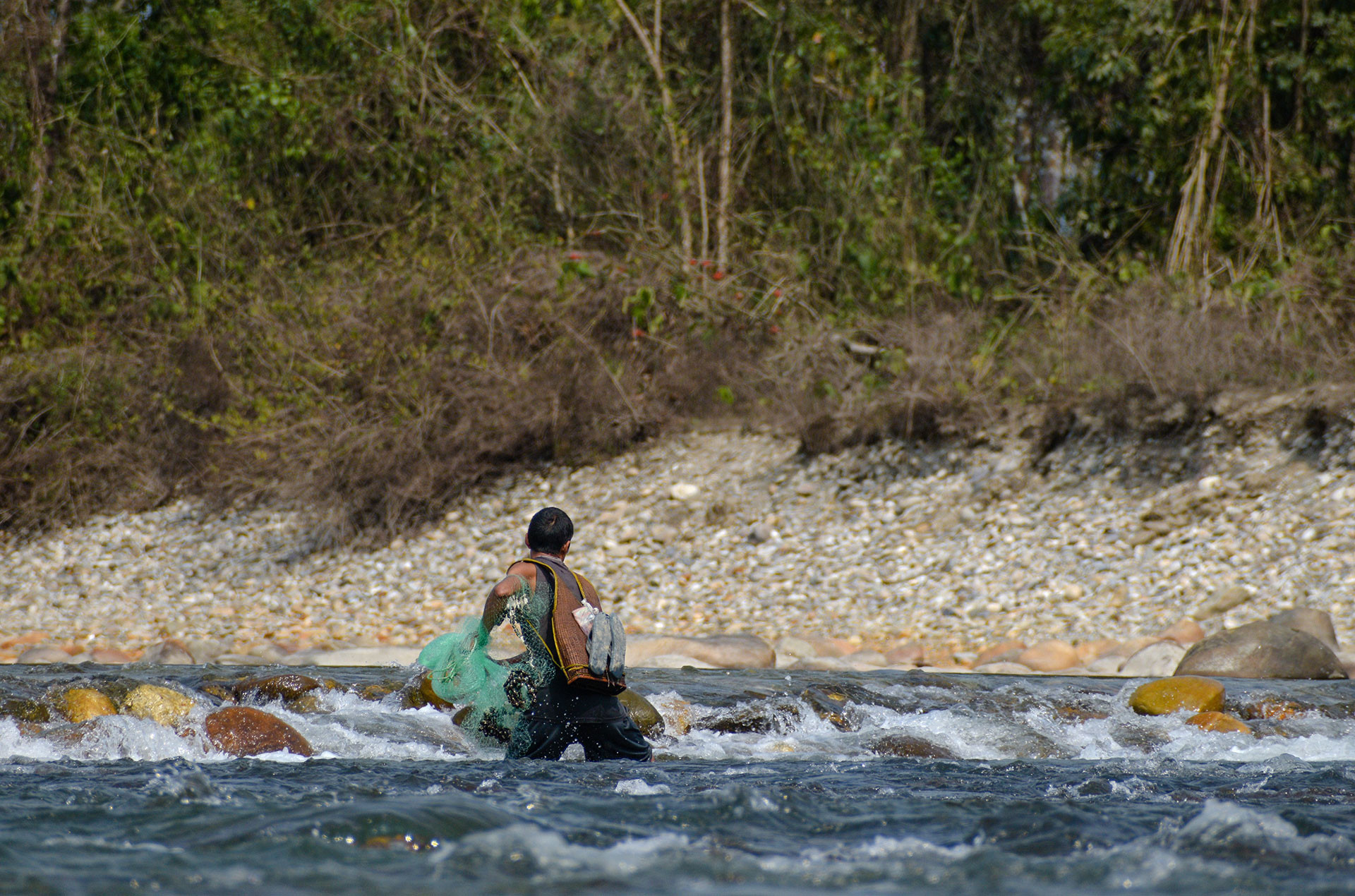 Fishing in the Pakke river