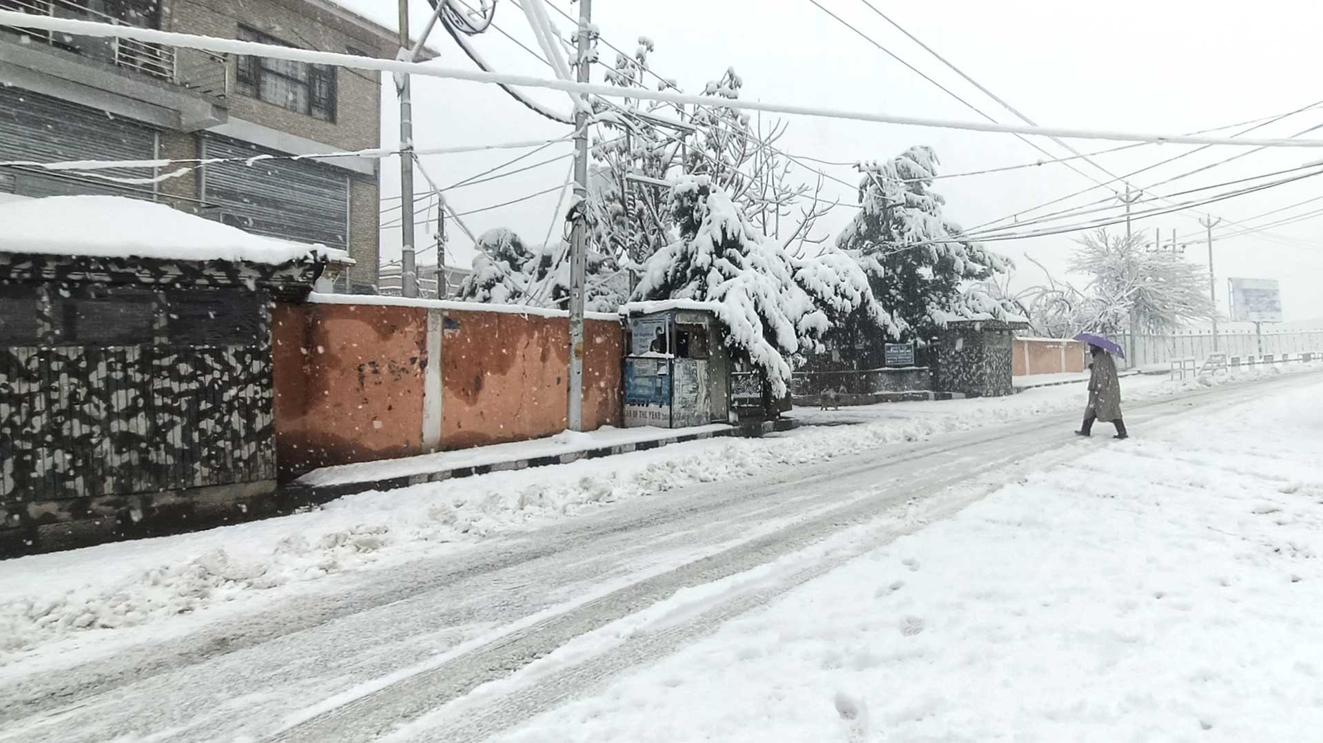 Snow in Srinagar Kashmir