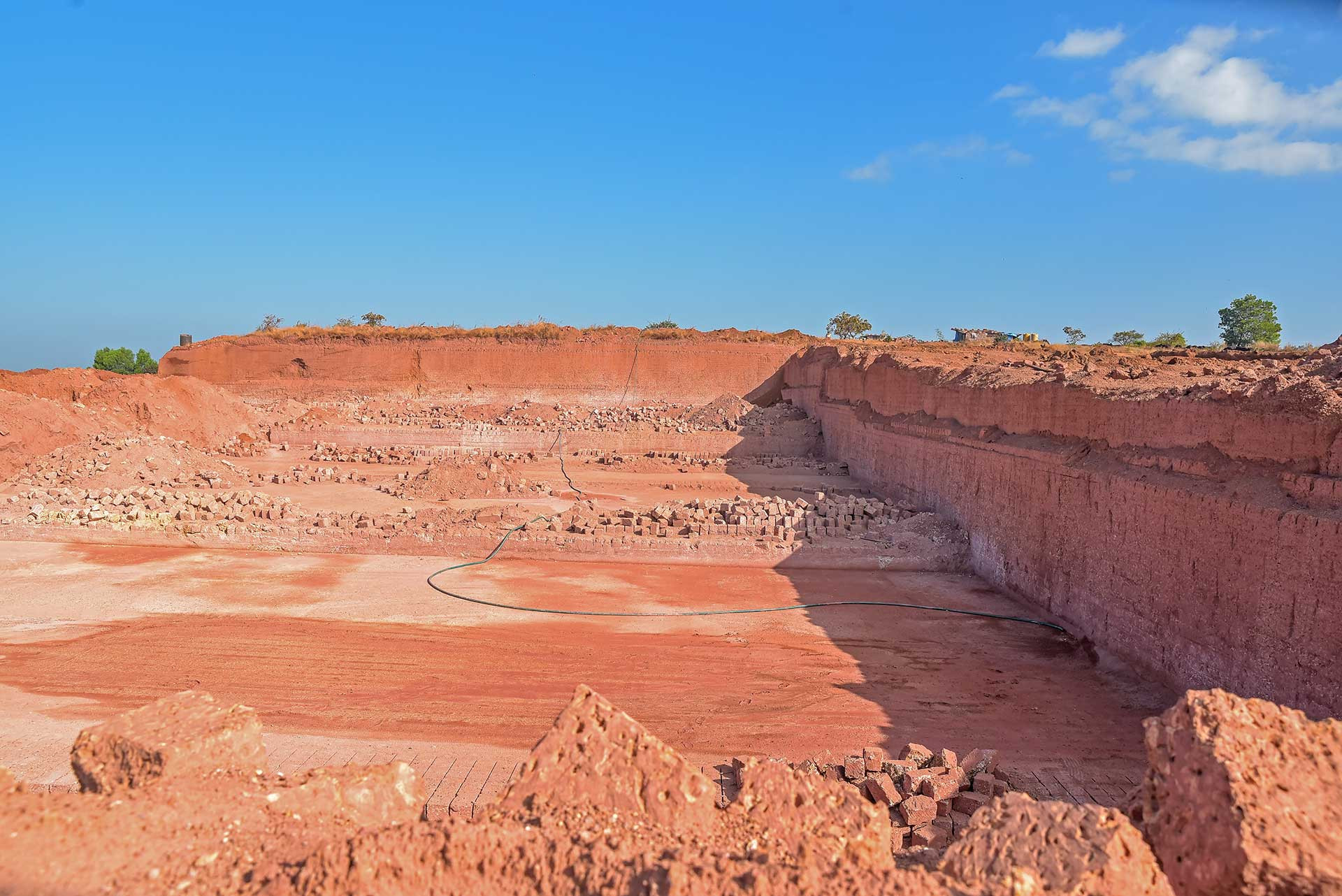Laterite stone quarry