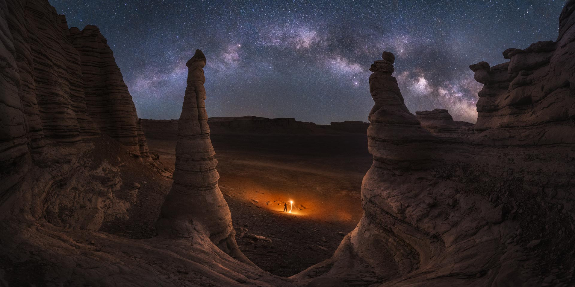 Milky way photography in China in Dahaidao Desert Xinjiang