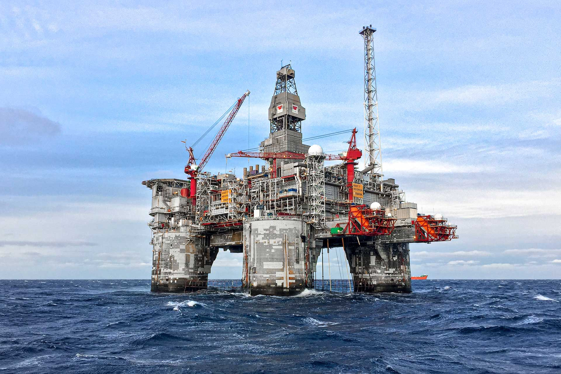 Offshore oil rig in Norway