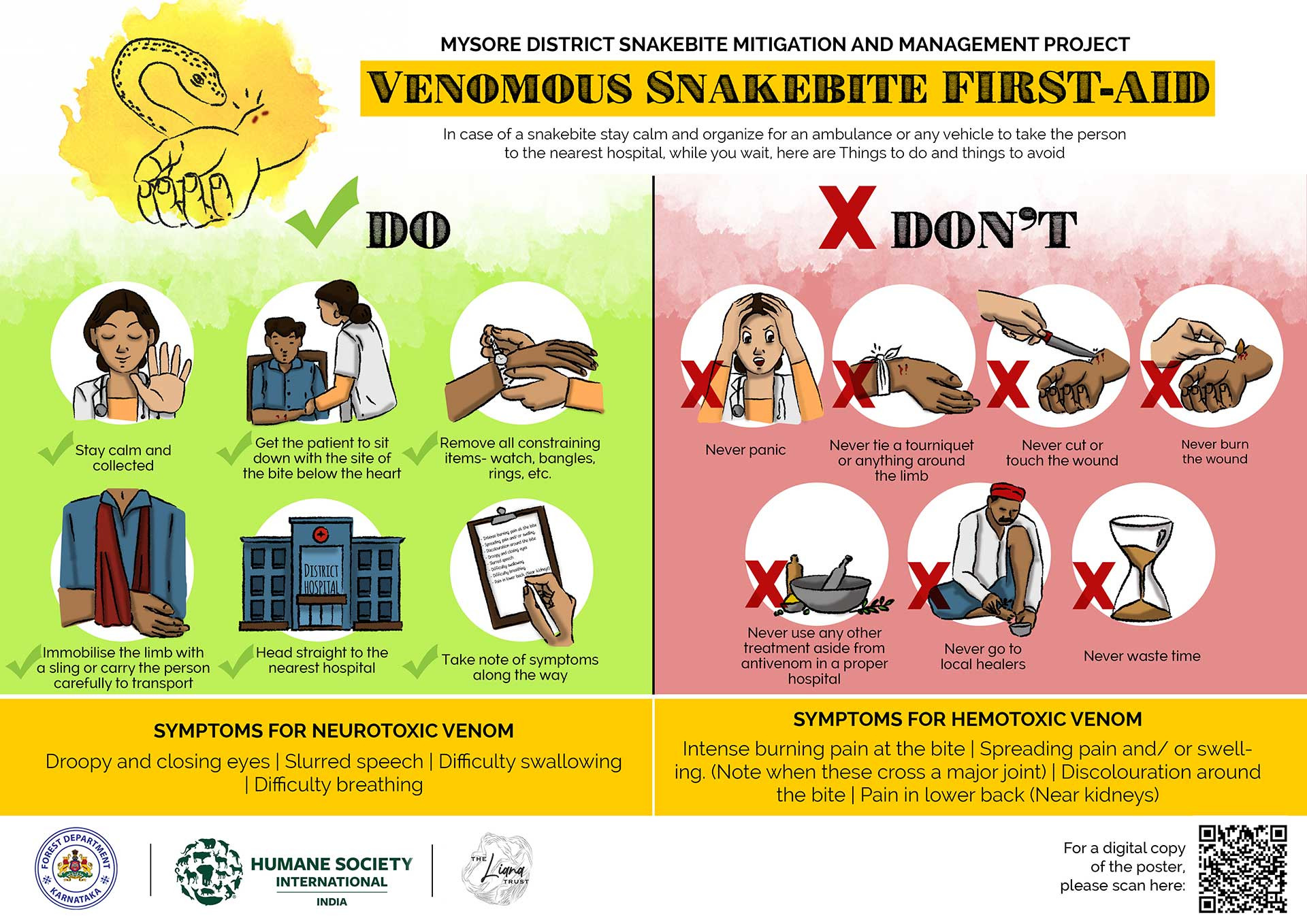 Snakebite first aid tips