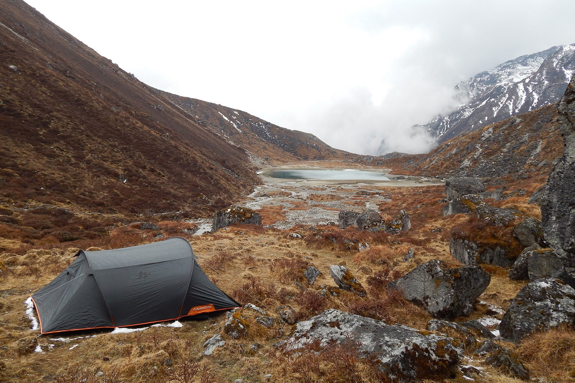 Before a snow storm in the Himalaya