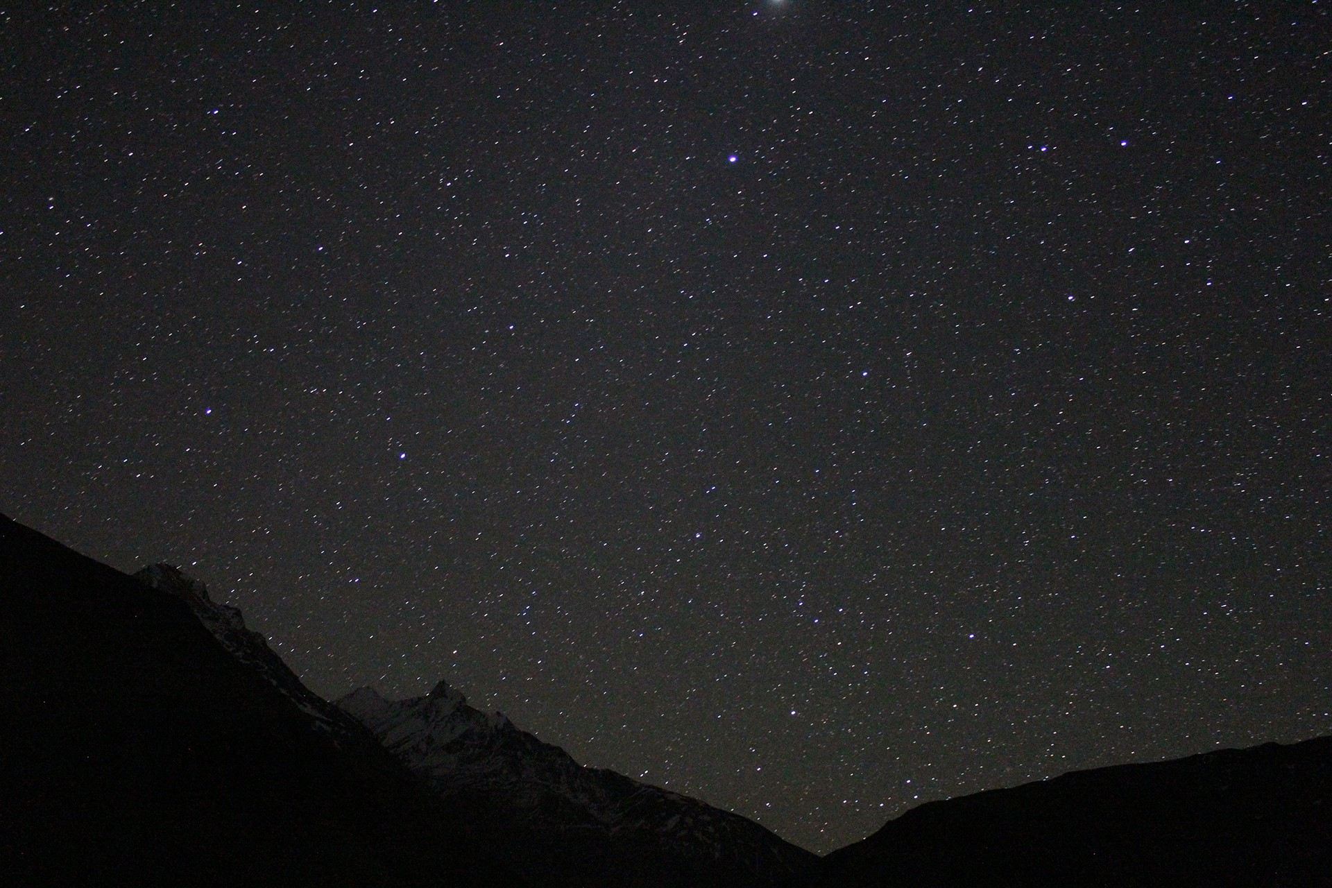 Night sky in the Himalayas