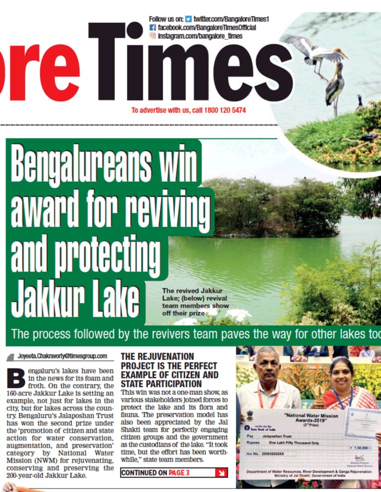 Jakkur lake award - Decoding India’s Water Crisis, With The Zenrainman | Nature inFocus