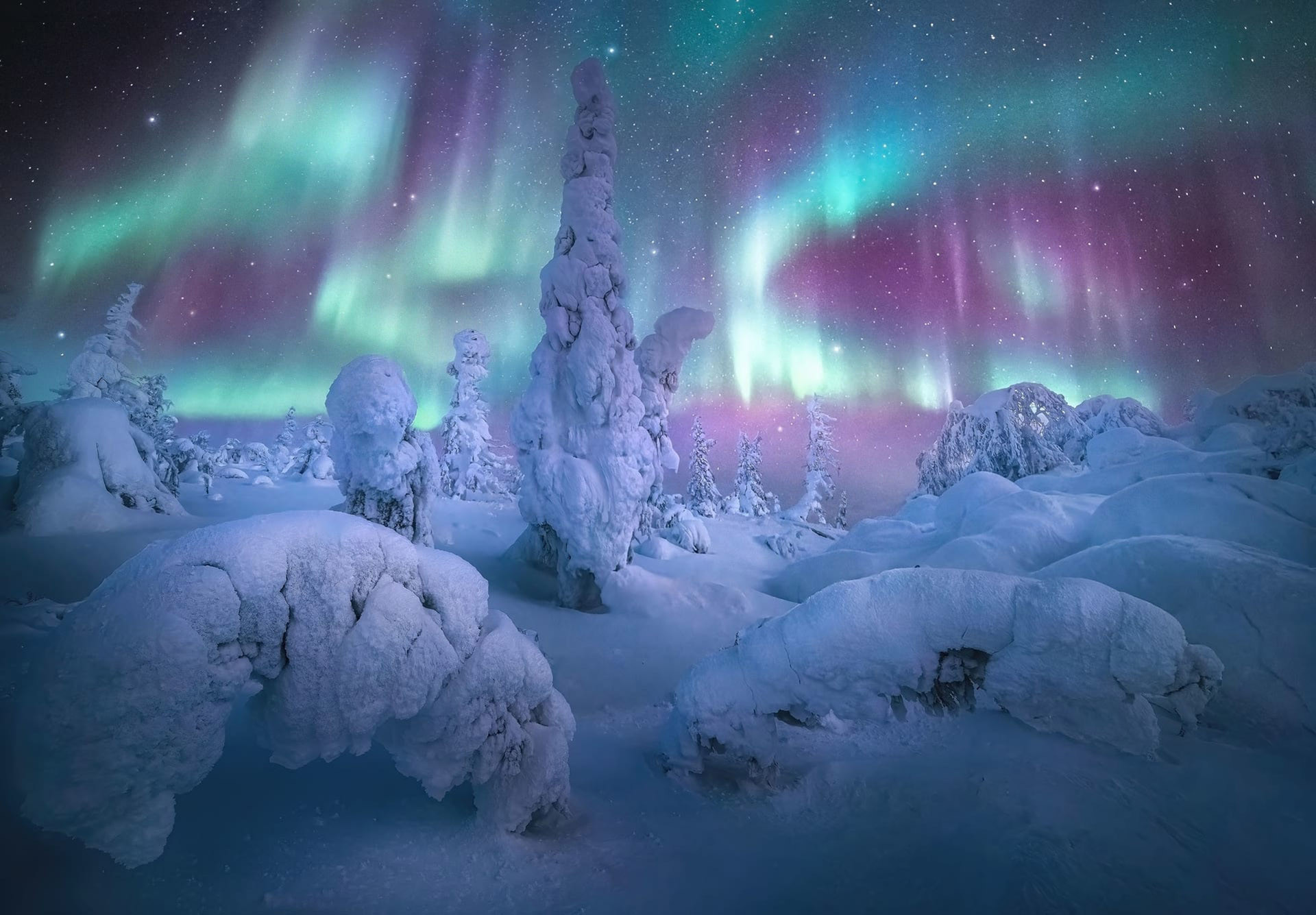 Aurora in Alaska in USA