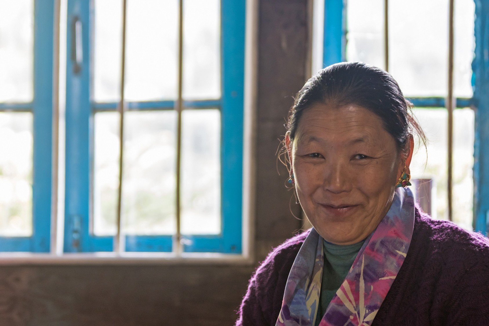 My host in Lachung, Sikkim, ran a small general store, restaurant, and lodging for tourists. She was happy to hear about my travels, but sad that I was journeying alone. 